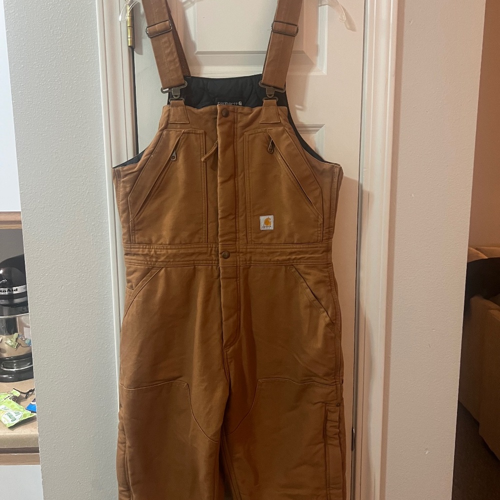 Carhartt Women's Loose Fit Washed Duck Insulated Biberall